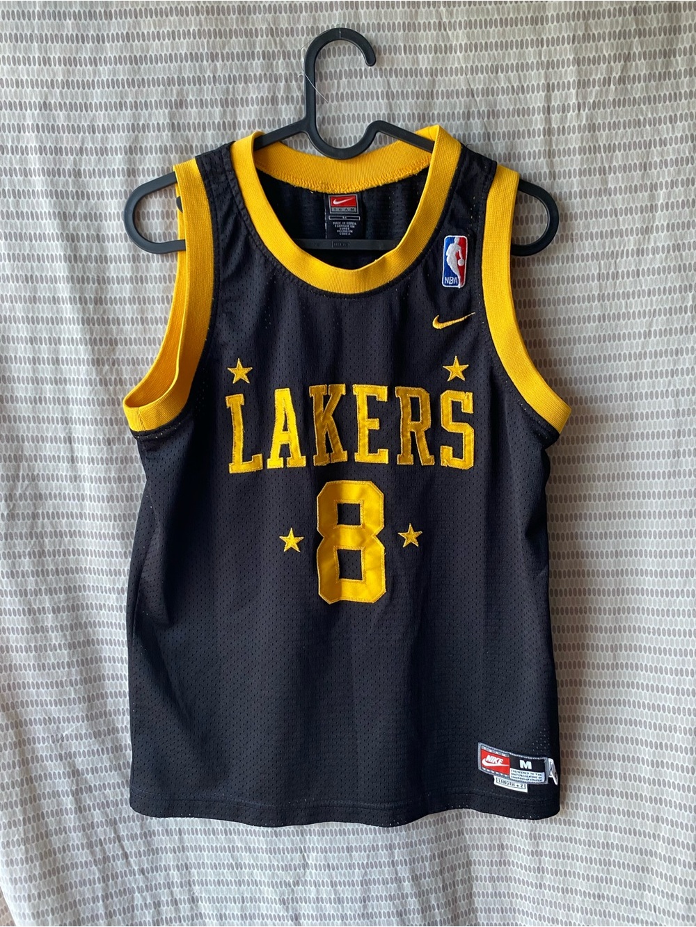 Nike Lakers Black and Gold #8 Replica Basketball Jersey medium